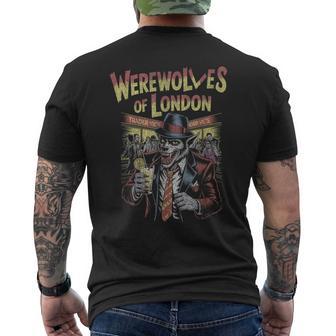 Werewolf Of London Drinking Cocktail In Nightclub Scene Men's T-shirt Back Print - Thegiftio UK