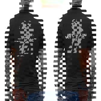 West Coast Swing Dance For Dancers Men's Back Print T-Shirt | Mazezy