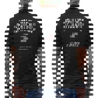 West Hollywood California Ca Drapeau Américainintage T-shirt imprimé au dos - Cadeauxyz