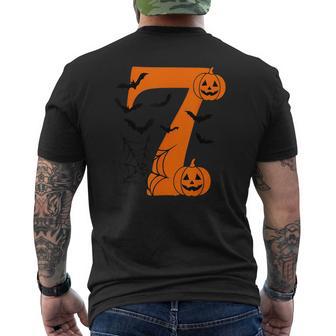 White Fun Six Seven 6 7 Meme Couples Halloween Men's T-shirt Back Print - Thegiftio UK