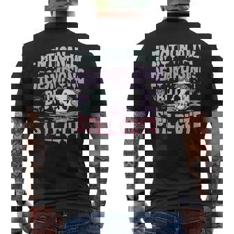 Wholesome Goth Energy Softcore Mental Health Cute But Creepy Men's T-shirt Back Print - Monsterry