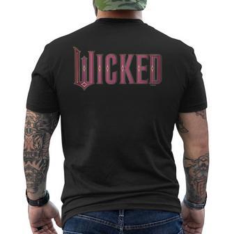Wicked Movie Logo Glinda Pink And Gold Men's T-shirt Back Print - Thegiftio UK
