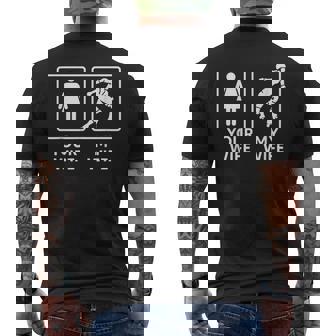 Your Wife My Wife Roller Derby Supporter Men's Back Print T-Shirt | Mazezy