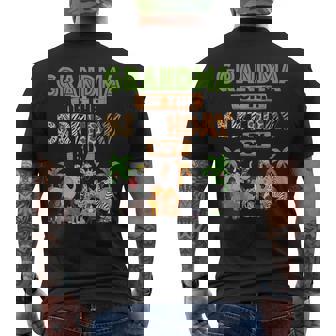 Wild Grandma Of The Birthday Boy Zoo Safari Jungle Animal Men's T-shirt Back Print | Seseable UK