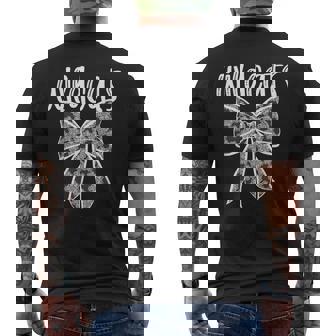 Wildcats Coquette Aesthetic Girly Team Mascot Lace Bow Men's T-shirt Back Print - Monsterry