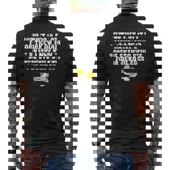 Will Do Sketchy Stuff For Deviled Eggs Foodie Men's T-shirt Back Print - Monsterry