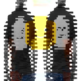 Winking Winky Face ミニフィグ ブリックトイtシャツ メンズTシャツ バックプリント - Kawaiitshirt