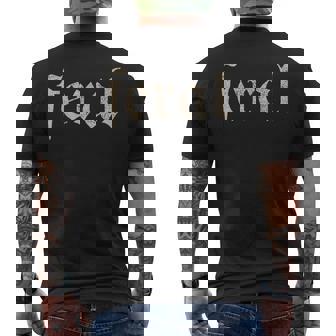 Women's Feral Girl Feral Wife Feral Husband Feral Child Men's T-shirt Back Print - Monsterry