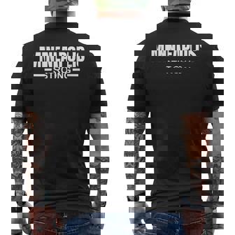 Women's Minneapolis Strong Community Strength Prayer & Support Men's T-shirt Back Print | Mazezy