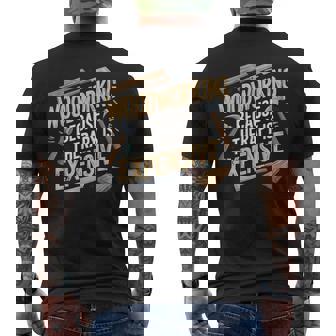 Woodworker Carpenter Woodworking Men's T-shirt Back Print | Mazezy