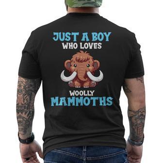 Woolly Mammoth Costume For Boys Who Love Mammoths Men's T-shirt Back Print - Thegiftio UK