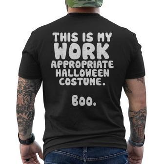 This Is My Work Appropriate Halloween Costume Boo Office Men's T-shirt Back Print - Thegiftio