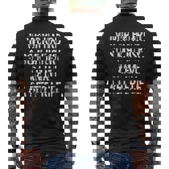 I Work Hard So My Siberian Husky Can Have A Better Life Men's T-shirt Back Print - Monsterry