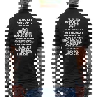 World's Most Wonderful プレストレストコンクリート労働者 メンズTシャツ バックプリント - Kawaiitshirt