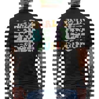 World's Best Cousin Retro Graphic – Fun And Colorful Cousin Men's T-shirt Back Print - Thegiftio