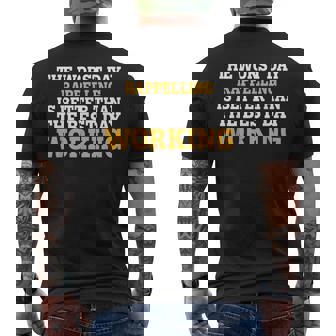 THE WORST DAY RAPPELLING FUNNY SARCASTIC Men's Back Print T-Shirt | Mazezy