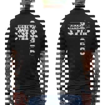 Wrestling Senior Night Wrestling Senior 2026 Graduation 7 Men's T-shirt Back Print - Monsterry