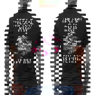 They See Me Rollin Roller Skates Roller Derby Tank Top Men's Back Print T-Shirt | Mazezy