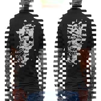 Y2k Alien Cat Meme Retro Silly Cat Vintage Kitty Men's T-shirt Back Print - Monsterry