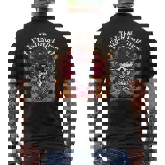 Yallternative Alt-Country Skull Alternative Skeleton Cowboy Men's Back Print T-Shirt | Mazezy