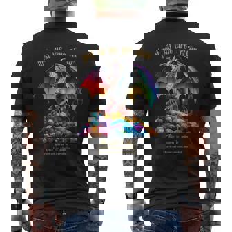 Yarn Is Mine Dragon Knitting Craft Lover Men's T-shirt Back Print - Monsterry