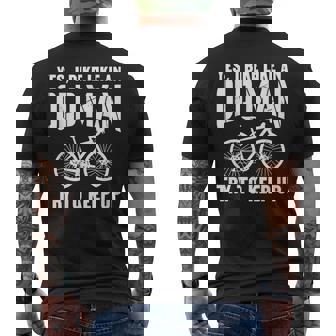 Yes I Bike Like An Old Man Try To Keep Up Men's T-shirt Back Print - Thegiftio