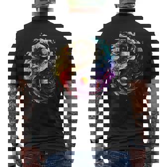 Yin Yang Sun Moon Universe Tai Chi Qigong Yoga Taoism Men's Back Print T-Shirt | Mazezy