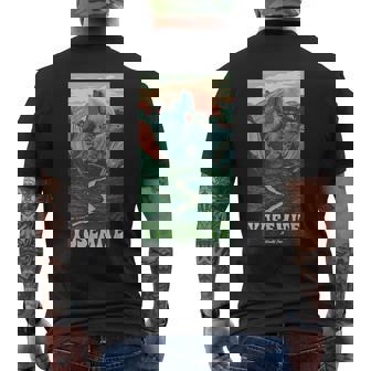 Yosemite National Park Vintage Half-Dome Hiking Tunnel View Men's T-shirt Back Print | Seseable CA