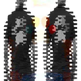 Zampa Di Cucciolointage Amo Il Mio Cane T-shirt da uomo con stampa posteriore - Novitaregali