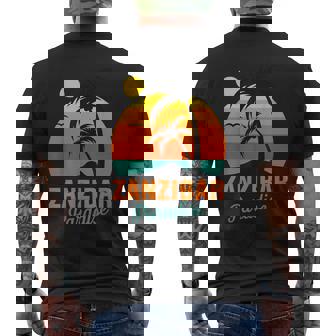 Zanzibar Palm Beach Tanzania Paradisourf Africa T-shirt da uomo con stampa posteriore - Novitaregali