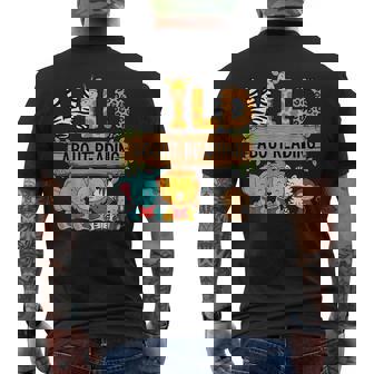 Zoo Animals Wild About Reading Books Reader Lover Librarian Men's T-shirt Back Print - Thegiftio