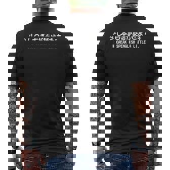 「少し日本語が話せます」おもしろ 筆文字！服 面白い文字入り メンズTシャツ バックプリント - Kawaiitshirt