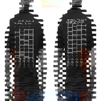 【今日何しようかな サウナ】あみだくじ 文字 遊び心 おもしろ 面白い ユーモア ギャグ ネタ ウケ狙い 笑える 変な メンズTシャツ バックプリント - Kawaiitshirt