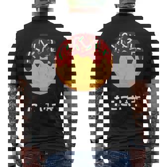 おもしろたこ焼き 日本料理 大阪料理 ひらがな 文字 メンズTシャツ バックプリント - Kawaiitshirt