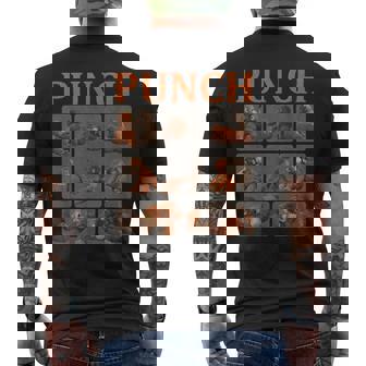 かっこいいパンチかわいい猿 メンズTシャツ バックプリント - Kawaiitshirt