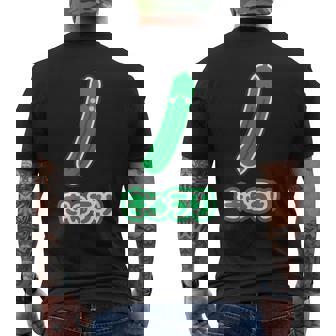 きゅうり 胡瓜『Oyasai お野菜』ゆる かわいい キャラクター 面白い メンズTシャツ バックプリント - Kawaiitshirt