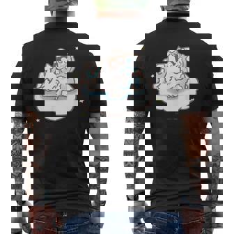 ねこぺん日和 すやすや メンズTシャツ バックプリント - Kawaiitshirt