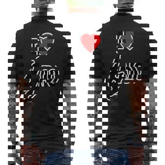 アイラブ・Sado 佐渡島 地図（I Love ハート）【47都道府県】Jimo-T ジモティ お土産 面白 メンズTシャツ バックプリント - Kawaiitshirt