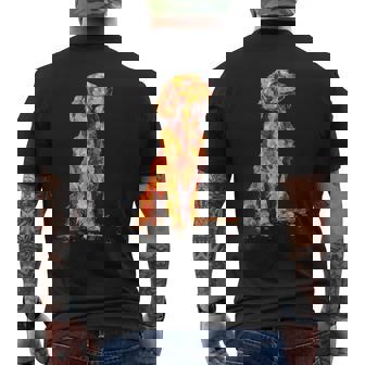 アイリッシュセッター 犬 グラフィック ペットアート アイリッシュセッター メンズTシャツ バックプリント - Kawaiitshirt