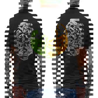 アイルランドデザイン ケルト犬＆旗トリコロールアイルランド メンズTシャツ バックプリント - Kawaiitshirt