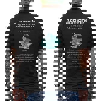 アクアマリンクリスタル 意味 アクアマリンの意味 定義 メンズTシャツ バックプリント - Kawaiitshirt