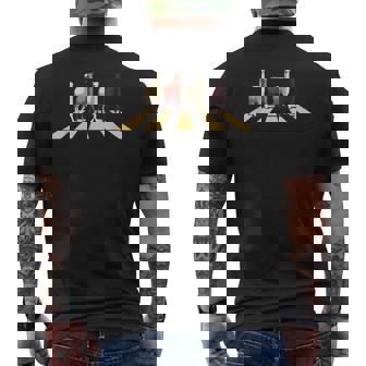 アビーストリートロードを横断する面白いラマアルパカ メンズTシャツ バックプリント - Kawaiitshirt