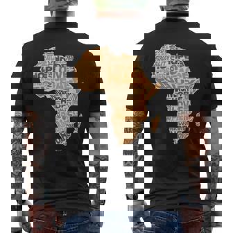 アフリカの平等パターン メラニン 肌色 アフリカ地図 メンズTシャツ バックプリント - Kawaiitshirt
