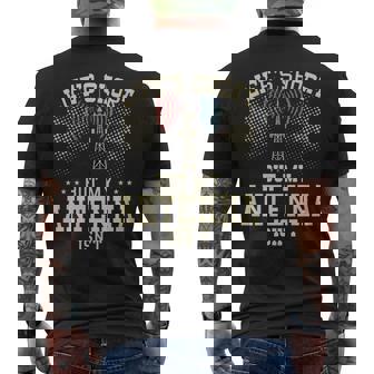 アマチュア無線デザイン 男性用 アマチュア無線機 アンテナ 長袖tシャツ メンズTシャツ バックプリント - Kawaiitshirt