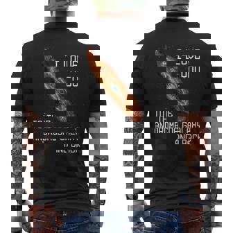 アンドロメダ銀河とバックsf宇宙へ愛してる メンズTシャツ バックプリント - Kawaiitshirt