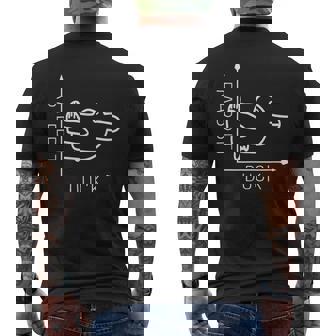 ウィトゲンシュタインのウサギのアヒル 前から後ろへの光のイリュージョン メンズTシャツ バックプリント - Kawaiitshirt