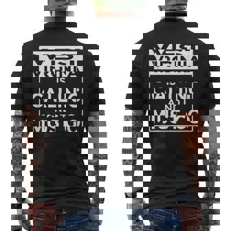 ウェストバージニアtシャツ Westirginia Is Calling And I Must Go メンズTシャツ バックプリント - Kawaiitshirt