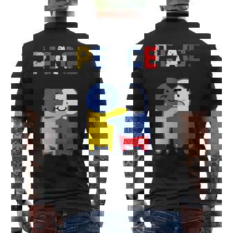 ウクライナロシア平和ウクライナノーウォー。 メンズTシャツ バックプリント - Kawaiitshirt