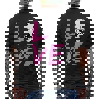 エイリアンラバーtシャツ エイリアンフェイス Ufo ファニーtシャツ メンズTシャツ バックプリント - Kawaiitshirt