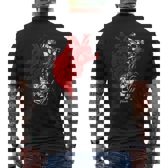 オートバイ エンジン バイカー アンチバレンタインデー 面白いグラフィック 長袖tシャツ メンズTシャツ バックプリント - Kawaiitshirt